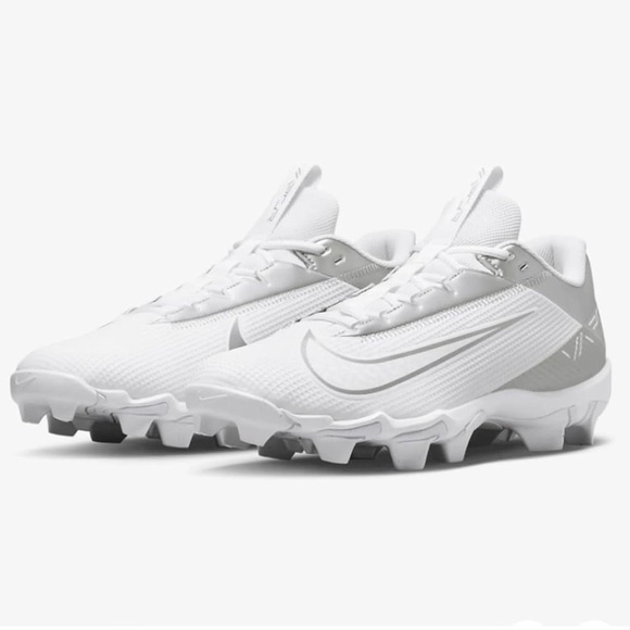Men’s Nike Vapor Edge Shark 2 Football Cleats Size 8.5 White/Silver NEW!! - Picture 1 of 8